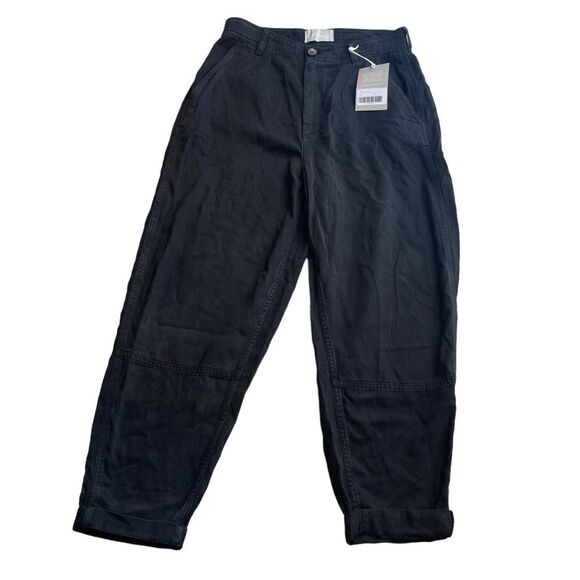 Everlane Women’s 6 Tencel Relaxed Fit‎ Chino Pant Black Slouchy Trouser New - Picture 2 of 13